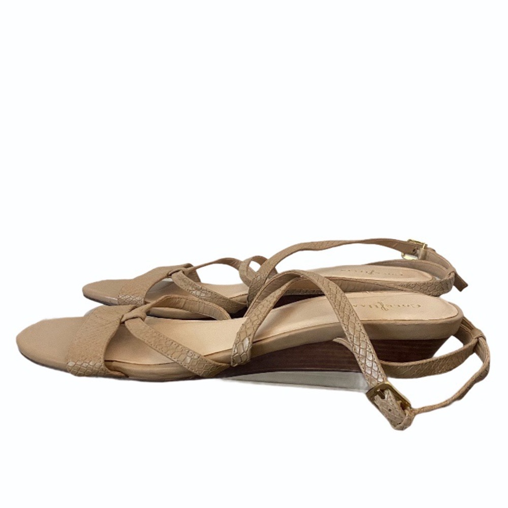Cole Haan | nude leather small wedge sandals